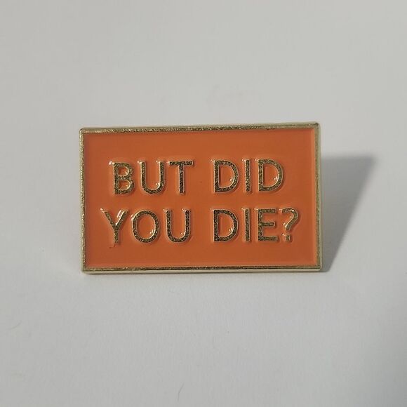 Orange and Gold Enamel Pin - Picture 1 of 4